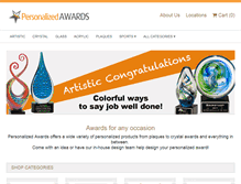 Tablet Screenshot of personalizedawards.com